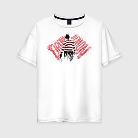 Женская футболка хлопок Oversize с принтом Dream Demon в Кировске, 100% хлопок | свободный крой, круглый ворот, спущенный рукав, длина до линии бедер
 | a nightmare on elm street | freddy krueger | vdzabma | фредди крюгер