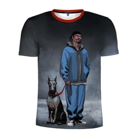 Мужская футболка 3D спортивная с принтом Snoop Dogg в Кировске, 100% полиэстер с улучшенными характеристиками | приталенный силуэт, круглая горловина, широкие плечи, сужается к линии бедра | 