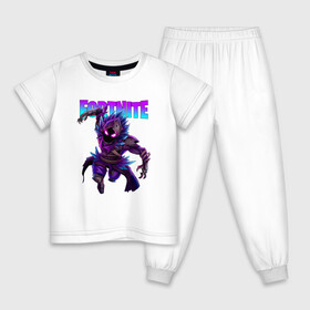 Детская пижама хлопок с принтом FORTNITE RAVEN в Кировске, 100% хлопок |  брюки и футболка прямого кроя, без карманов, на брюках мягкая резинка на поясе и по низу штанин
 | Тематика изображения на принте: fortnite | fortnite 2 | fortnite x маршмелло | ikonik | marshmello | ninja | ninja streamer | raven | travis scott | ворон | иконик | ниндзя | пили | рейвен | трэвис скотт | фортнайт