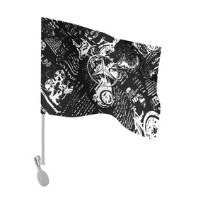Флаг для автомобиля с принтом Shik в Кировске, 100% полиэстер | Размер: 30*21 см | black | car | germany | mercedes | mercedes benz | prestige | shik | автомобиль | германия | престиж | черный | шик