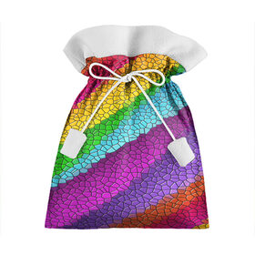 Подарочный 3D мешок с принтом Яркая мозаика радуга диагональ в Кировске, 100% полиэстер | Размер: 29*39 см | геометрия | диагональ | мозаика | полоски | радуга | текстура | фигуры | цвета | ячейки
