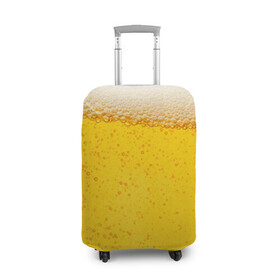 Чехол для чемодана 3D с принтом Пиво в Кировске, 86% полиэфир, 14% спандекс | двустороннее нанесение принта, прорези для ручек и колес | пенное | хмельное