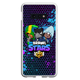 Чехол для Samsung S10E с принтом BRAWL STARS TRIO в Кировске, Силикон | Область печати: задняя сторона чехла, без боковых панелей | 8 bit | 8 бит | bibi | brawl | brawl stars | crow | leon | spike | sprout | stars | бравл | бравл старс | браво старс | игра | компьютерная | кров | леон | онлайн | старс