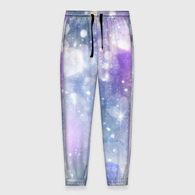 Мужские брюки 3D с принтом Звездное небо в Кировске, 100% полиэстер | манжеты по низу, эластичный пояс регулируется шнурком, по бокам два кармана без застежек, внутренняя часть кармана из мелкой сетки | галактика | туманность