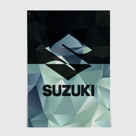 Постер с принтом SUZUKI (5) в Кировске, 100% бумага
 | бумага, плотность 150 мг. Матовая, но за счет высокого коэффициента гладкости имеет небольшой блеск и дает на свету блики, но в отличии от глянцевой бумаги не покрыта лаком | suzuki | авто | автомобиль | сузуки