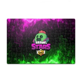 Пазл магнитный 126 элементов с принтом Spike BRAWL STARS в Кировске, полимерный материал с магнитным слоем | 126 деталей, размер изделия —  180*270 мм | Тематика изображения на принте: brawl stars spike | spike | бравл старс спайк | бравлер | кактус | спайк