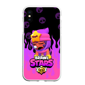 Чехол для iPhone XS Max матовый с принтом Sandy BRAWL STARS в Кировске, Силикон | Область печати: задняя сторона чехла, без боковых панелей | brawl stars | brawl stars sandy | legendary brawler | leon | leon shark | sandy | shark | stars | акула | бравл стар сэнди | леон акула | сенди | сэнди