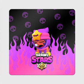 Магнит виниловый Квадрат с принтом Sandy BRAWL STARS в Кировске, полимерный материал с магнитным слоем | размер 9*9 см, закругленные углы | brawl stars | brawl stars sandy | legendary brawler | leon | leon shark | sandy | shark | stars | акула | бравл стар сэнди | леон акула | сенди | сэнди