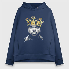 Женское худи Oversize хлопок с принтом Ice Cube King в Кировске, френч-терри — 70% хлопок, 30% полиэстер. Мягкий теплый начес внутри —100% хлопок | боковые карманы, эластичные манжеты и нижняя кромка, капюшон на магнитной кнопке | 2pac | black | compton | dog | dr dre | hip hop | ice cube | king | nwa | rap | snoop dogg | west coast | westside | айс кьюб | гангстер | голос улиц | король | микрофон | музыка | рифма | рэп | рэпер | хип хоп