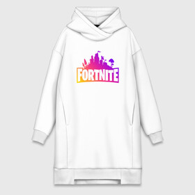 Платье-худи хлопок с принтом FORTNITE PARTY EVENT в Кировске,  |  | deadmau5 | fortnite | fortnite 2 | fortnite x маршмелло | ikonik | marshmello | ninja | ninja streamer | raven | travis scott | ворон | иконик | ниндзя | пили | рейвен | трэвис скотт | фортнайт