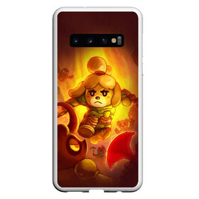 Чехол для Samsung Galaxy S10 с принтом ANIMAL CROSSING x DOOM ETERNAL в Кировске, Силикон | Область печати: задняя сторона чехла, без боковых панелей | animal | crossing | doom | eternal | horizons | isabelle | new | nintendo | дум | дуум | изабель | кросинг | кроссинг | мем | мемы | нинтендо | нью | прикол | приколы | хорайзон | энимал | этернал | этэрнал