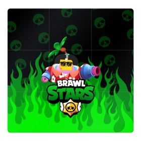 Магнитный плакат 3Х3 с принтом СПРАУТ BRAWL STARS в Кировске, Полимерный материал с магнитным слоем | 9 деталей размером 9*9 см | brawl | brawl stars | brawl stars sprout | clash | sprout | tropical sprout | бравл старс | игра | мобильные игры | спраут | тропический спрут