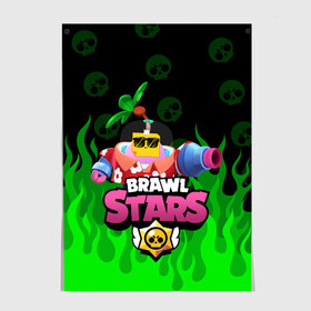 Постер с принтом СПРАУТ BRAWL STARS в Кировске, 100% бумага
 | бумага, плотность 150 мг. Матовая, но за счет высокого коэффициента гладкости имеет небольшой блеск и дает на свету блики, но в отличии от глянцевой бумаги не покрыта лаком | brawl | brawl stars | brawl stars sprout | clash | sprout | tropical sprout | бравл старс | игра | мобильные игры | спраут | тропический спрут