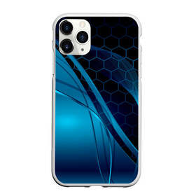 Чехол для iPhone 11 Pro Max матовый с принтом ABSTRACT BLUE в Кировске, Силикон |  | Тематика изображения на принте: abstraction | geometry | hexagon | neon | paints | stripes | texture | triangle | абстракция | брызги | геометрия | краски | неон | неоновый | соты | текстура