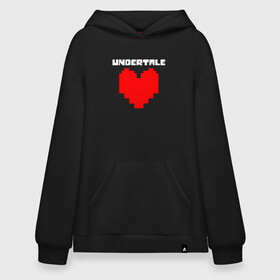 Худи SuperOversize хлопок с принтом UNDERTALE HEART в Кировске, 70% хлопок, 30% полиэстер, мягкий начес внутри | карман-кенгуру, эластичная резинка на манжетах и по нижней кромке, двухслойный капюшон
 | asriel dreemurr | chara | frisk | gaster blaster | sans | undertale | азриэль дримурр | андертейл | гастер | меттатон | санс | фриск | чара