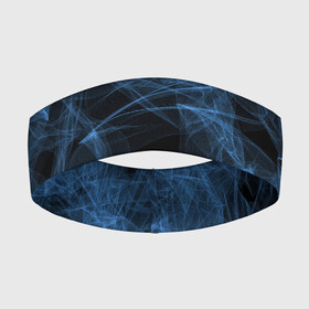 Повязка на голову 3D с принтом Синий дым в Кировске,  |  | Тематика изображения на принте: кривые | линии