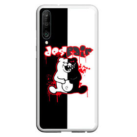 Чехол для Honor P30 с принтом MONOKUMA в Кировске, Силикон | Область печати: задняя сторона чехла, без боковых панелей | anime | bear | black  white | danganronpa | kurokuma | monodam | monokuma | monomi | monotaro | pink | rabbit | school | shirokuma | аниме | главарь | мoноми | монокума | черно белый | школа