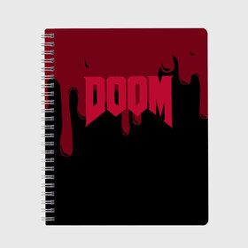 Тетрадь с принтом Doom Eternal в Кировске, 100% бумага | 48 листов, плотность листов — 60 г/м2, плотность картонной обложки — 250 г/м2. Листы скреплены сбоку удобной пружинной спиралью. Уголки страниц и обложки скругленные. Цвет линий — светло-серый
 | doom | doom eternal | game | дум | игра