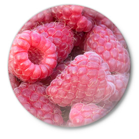 Значок с принтом Очень много малины в Кировске,  металл | круглая форма, металлическая застежка в виде булавки | плоды | ягоды