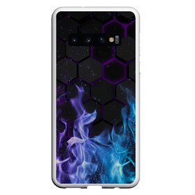 Чехол для Samsung Galaxy S10 с принтом Fire в Кировске, Силикон | Область печати: задняя сторона чехла, без боковых панелей | fire | psicodelic | абстрактный | абстракция | калейдоскоп | огонь | пламя | пламя космос | психоделика | радужный | разводы красок | северное сияние | синий огонь | фиолетовый | фракталы