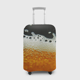 Чехол для чемодана 3D с принтом ТЕМНОЕ ПИВО в Кировске, 86% полиэфир, 14% спандекс | двустороннее нанесение принта, прорези для ручек и колес | beer | бир | напитки | пенное