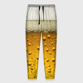 Мужские брюки 3D с принтом ПИВО в Кировске, 100% полиэстер | манжеты по низу, эластичный пояс регулируется шнурком, по бокам два кармана без застежек, внутренняя часть кармана из мелкой сетки | beer | textures | бир | напитки | пенное | текстуры | фон