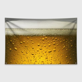 Флаг-баннер с принтом ПИВО в Кировске, 100% полиэстер | размер 67 х 109 см, плотность ткани — 95 г/м2; по краям флага есть четыре люверса для крепления | beer | textures | бир | напитки | пенное | текстуры | фон