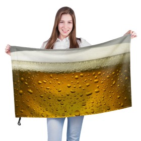 Флаг 3D с принтом ПИВО в Кировске, 100% полиэстер | плотность ткани — 95 г/м2, размер — 67 х 109 см. Принт наносится с одной стороны | beer | textures | бир | напитки | пенное | текстуры | фон