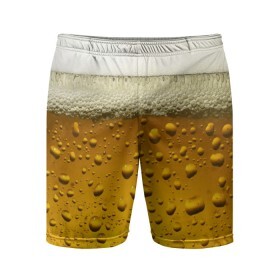 Мужские шорты спортивные с принтом ПИВО в Кировске,  |  | beer | textures | бир | напитки | пенное | текстуры | фон