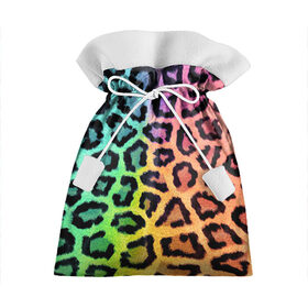 Подарочный 3D мешок с принтом JAGUAR GRADIENT в Кировске, 100% полиэстер | Размер: 29*39 см | cat | jaguar | leopard | yaguar | дикая кошка | животные | кошка | леопард | пятна животного | текстура | шерсть | ягуар