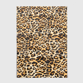 Постер с принтом АФРИКАНСКИЙ ЛЕОПАРД в Кировске, 100% бумага
 | бумага, плотность 150 мг. Матовая, но за счет высокого коэффициента гладкости имеет небольшой блеск и дает на свету блики, но в отличии от глянцевой бумаги не покрыта лаком | cat | jaguar | leopard | yaguar | дикая кошка | животные | кошка | леопард | пятна животного | текстура | шерсть | ягуар
