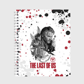 Тетрадь с принтом The Last of Us в Кировске, 100% бумага | 48 листов, плотность листов — 60 г/м2, плотность картонной обложки — 250 г/м2. Листы скреплены сбоку удобной пружинной спиралью. Уголки страниц и обложки скругленные. Цвет линий — светло-серый
 | ashley | baker | cicada | ellie | joel | johnson | last | miller | of | the | troy | us | бейкер | вилльямс | джонсон | джоэл | из | миллер | нас | одни | последние | трой | цикада | элли | эшли