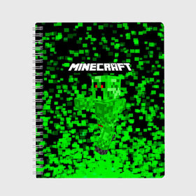 Тетрадь с принтом Minecraft в Кировске, 100% бумага | 48 листов, плотность листов — 60 г/м2, плотность картонной обложки — 250 г/м2. Листы скреплены сбоку удобной пружинной спиралью. Уголки страниц и обложки скругленные. Цвет линий — светло-серый
 | craft | game | mine | minecraft | minecraftmemories | pixel | twitter | игра | майнкрафт | маркус перссон | пиксель | ремесло | шахта