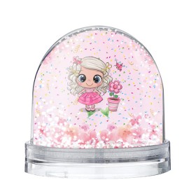 Снежный шар с принтом Маленькая принцесса в Кировске, Пластик | Изображение внутри шара печатается на глянцевой фотобумаге с двух сторон | бабочка | девочка | девочке | маленькая | милая | сердечки | цветочки