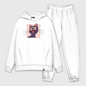 Мужской костюм хлопок OVERSIZE с принтом Luna, Sailor Moon в Кировске,  |  | 90s | cat | cute | kawaii | kitty | luna | sailor moon | usagi tsukino | аниме | каваии | кавай | кот | котики | луна | манга | марс | меркурий | милота | сейлор | сейлор мун | усаги цукино