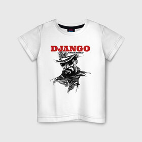 Детская футболка хлопок с принтом Django в Кировске, 100% хлопок | круглый вырез горловины, полуприлегающий силуэт, длина до линии бедер | django | tarantino | джанго | джанго освобожденный | тарантино