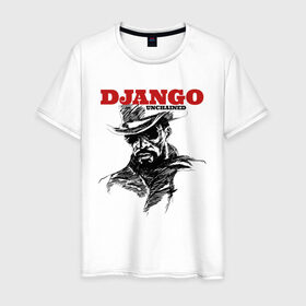 Мужская футболка хлопок с принтом Django в Кировске, 100% хлопок | прямой крой, круглый вырез горловины, длина до линии бедер, слегка спущенное плечо. | django | tarantino | джанго | джанго освобожденный | тарантино