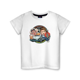 Детская футболка хлопок с принтом Back to the Future в Кировске, 100% хлопок | круглый вырез горловины, полуприлегающий силуэт, длина до линии бедер | django | tarantino | джанго | джанго освобожденный | тарантино