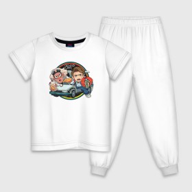 Детская пижама хлопок с принтом Back to the Future в Кировске, 100% хлопок |  брюки и футболка прямого кроя, без карманов, на брюках мягкая резинка на поясе и по низу штанин
 | django | tarantino | джанго | джанго освобожденный | тарантино