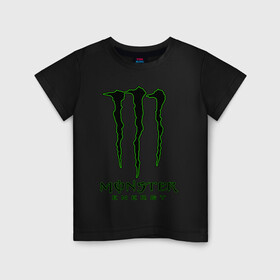 Детская футболка хлопок с принтом MONSTER ENERGY в Кировске, 100% хлопок | круглый вырез горловины, полуприлегающий силуэт, длина до линии бедер | black monster | bmx | claw | cybersport | energy | monster | monster energy | moto | motocross | race | sport | киберспорт | когти | монстер энерджи | монстр | мото | мотокросс | ралли | скейтбординг | спорт | т | энергия