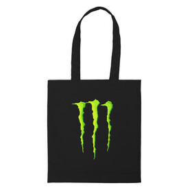 Шоппер 3D с принтом MONSTER ENERGY в Кировске, 100% полиэстер | Плотность: 200 г/м2; Размер: 34×35 см; Высота лямок: 30 см | black monster | bmx | claw | cybersport | energy | monster | monster energy | moto | motocross | race | sport | киберспорт | когти | монстер энерджи | монстр | мото | мотокросс | ралли | скейтбординг | спорт | т | энергия