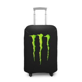 Чехол для чемодана 3D с принтом MONSTER ENERGY в Кировске, 86% полиэфир, 14% спандекс | двустороннее нанесение принта, прорези для ручек и колес | black monster | bmx | claw | cybersport | energy | monster | monster energy | moto | motocross | race | sport | киберспорт | когти | монстер энерджи | монстр | мото | мотокросс | ралли | скейтбординг | спорт | т | энергия