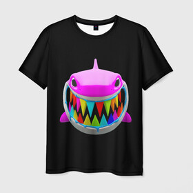 Мужская футболка 3D с принтом 6IX9INE- GOOBA в Кировске, 100% полиэфир | прямой крой, круглый вырез горловины, длина до линии бедер | 6ix9ine | 6ix9ine  gooba | gooba | акула | сикснайн | сиксти найн | сиксти найн репер | такаши | текаши | текаши сикснайн