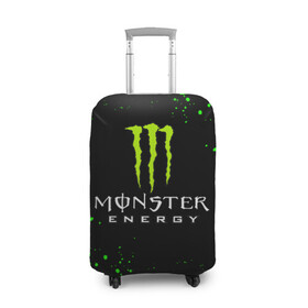 Чехол для чемодана 3D с принтом MONSTER ENERGY в Кировске, 86% полиэфир, 14% спандекс | двустороннее нанесение принта, прорези для ручек и колес | black monster | bmx | claw | cybersport | energy | monster | monster energy | moto | motocross | race | sport | киберспорт | когти | монстер энерджи | монстр | мото | мотокросс | ралли | скейтбординг | спорт | т | энергия