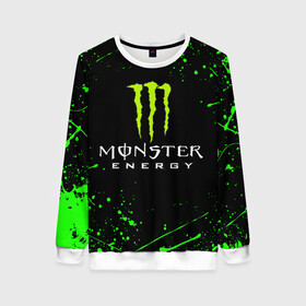 Женский свитшот 3D с принтом MONSTER ENERGY в Кировске, 100% полиэстер с мягким внутренним слоем | круглый вырез горловины, мягкая резинка на манжетах и поясе, свободная посадка по фигуре | black monster | bmx | claw | cybersport | energy | monster | monster energy | moto | motocross | race | sport | киберспорт | когти | монстер энерджи | монстр | мото | мотокросс | ралли | скейтбординг | спорт | т | энергия