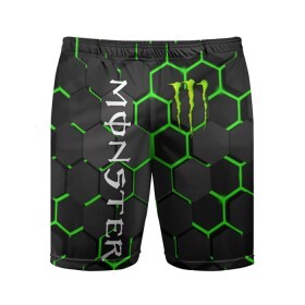 Мужские шорты спортивные с принтом MONSTER ENERGY в Кировске,  |  | black monster | bmx | claw | cybersport | energy | monster | monster energy | moto | motocross | race | sport | киберспорт | когти | монстер энерджи | монстр | мото | мотокросс | ралли | скейтбординг | спорт | т | энергия