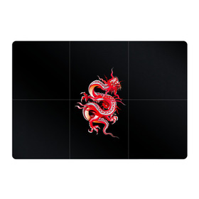 Магнитный плакат 3Х2 с принтом Дракон в Кировске, Полимерный материал с магнитным слоем | 6 деталей размером 9*9 см | Тематика изображения на принте: арт | дракон | дракоша | животные | картинка | китайский дракон | красный дракон | рисунок | японский дракон | ящер