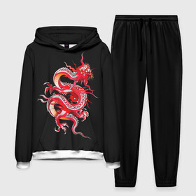 Мужской костюм 3D (с толстовкой) с принтом Дракон в Кировске,  |  | арт | дракон | дракоша | животные | картинка | китайский дракон | красный дракон | рисунок | японский дракон | ящер