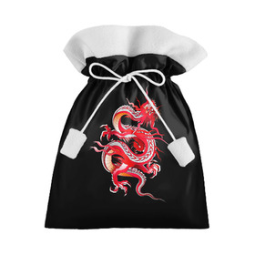 Подарочный 3D мешок с принтом Дракон в Кировске, 100% полиэстер | Размер: 29*39 см | арт | дракон | дракоша | животные | картинка | китайский дракон | красный дракон | рисунок | японский дракон | ящер