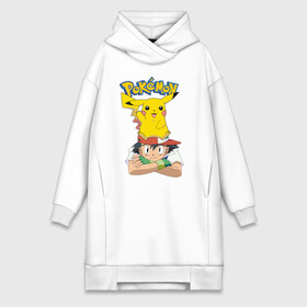 Платье-худи хлопок с принтом Pokemon в Кировске,  |  | anime | pikachu | pokemon | pokemon logo | аниме | анимэ | пика | пикачу | покемон | покемон лого | покемон постер | эш и пикачу | эш кетчум | японский